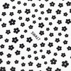 Thin, self-adhesive flower nail stickers SWA17, black