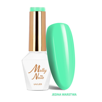 LED/UV-Gel-Nagellack Sorbet Nr. 291 Mint Splash von MollyNails, HEMA/Di-HEMA-frei, 8 g