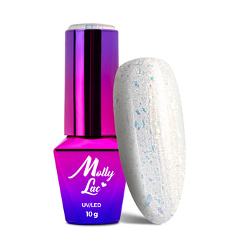 Esmalte híbrido MollyLac Mermaid Whispers Pearl Elixir 10 g, n.º 597