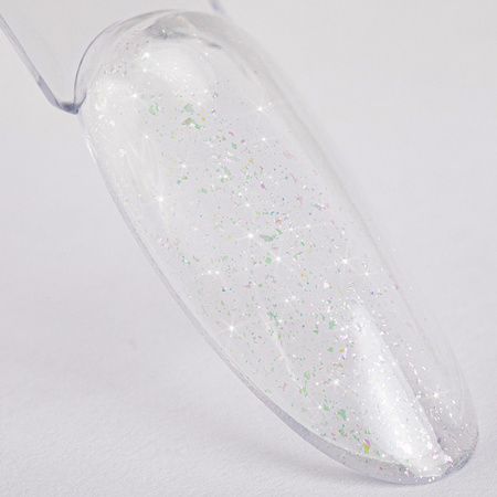 Esmalte de acabado LED/UV sin necesidad de limpiar con alcohol, con purpurina, MollyNails Sparkle Top «Oh, Rio!» 10 g