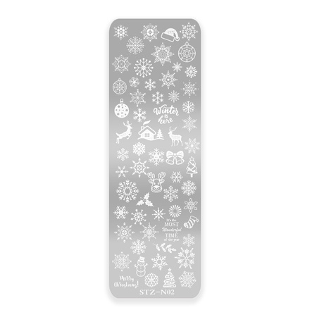 Christmas plate with patterns for stamps STN-N02