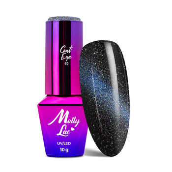 Magnetischer Hybridlack mit Cat-Eye-Effekt „Cat Eye Flashing Magic“ von MollyLac, 10 g, Nr. 153