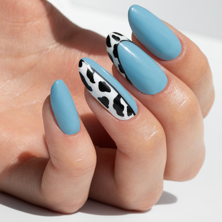 5+1gratis Lakier hybrydowy MollyNails Blue Sky Baby Blue HEMA/Di-HEMA Free 8g Nr 110