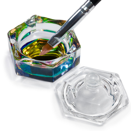 Glass jar with lid for liquid, henna cleaner No. 2