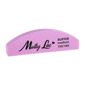 Doppelseitige Polierscheibe „Buffer mini“ (Halbmond/Boot) Medium 100/180 MollyLac, 5 Stück