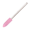 Fresa de piedra en forma de lágrima larga, rosa, n.º 1