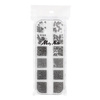 Scatolina con decorazioni in rilievo MollyNails, nero, 1000 pezzi