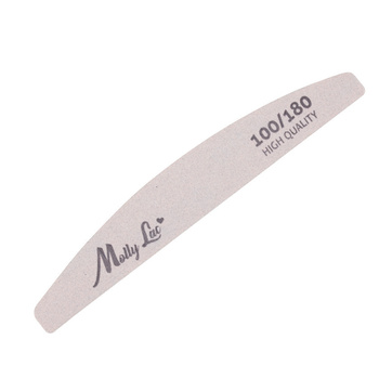 Lime à ongles « Bezpieczny Pakiet » (coffret sécurité) forme bateau demi-lune MollyLac 100/180 zébrée, 1 pièce