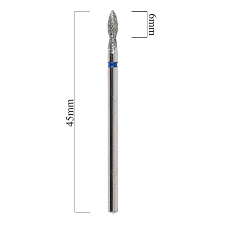 Juego de fresas de diamante en forma de lágrima GD0204D M, azul, tamaño mediano, 10 unidades