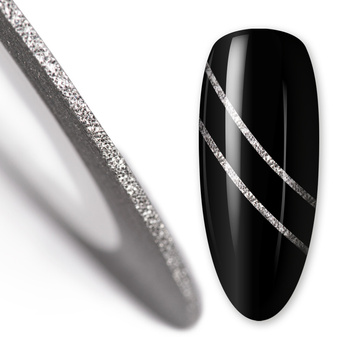 Cinta decorativa con discos plateados brillantes n.º 9