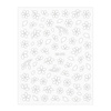 Autocollants pour ongles fins, fleurs, SO-272, blancs