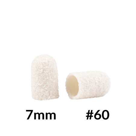 Capuchons pour pédicure 7 mm, gradation 60, 10 pièces, ABS, Podo AlleMed, blanc