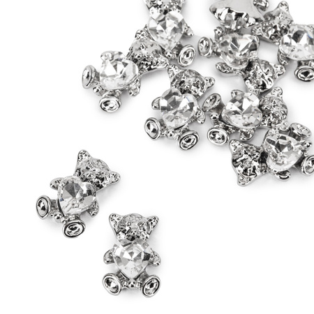 MollyNails 3D teddy bear nail decorations No. 1, 10 pieces