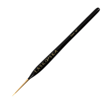 Pennellino per decorazioni Liner short nero, lunghezza setole 7 mm, Laskovska Brushes