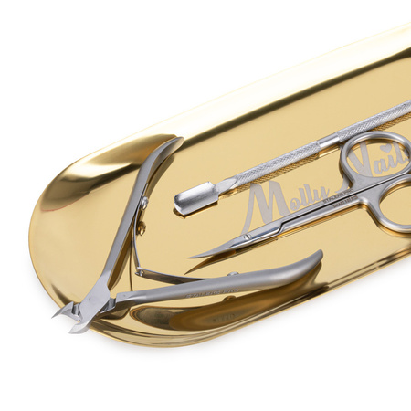 MollyNails metal tool tray, gold
