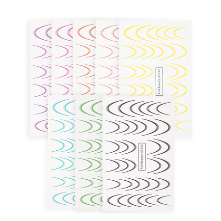Adesivi ad effetto sfumato per unghie / French / Ombre / Linea del sorriso francese - Set da 8 colori STZ48-STZ55