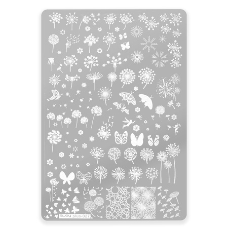 Plate with patterns for stamps plus-027