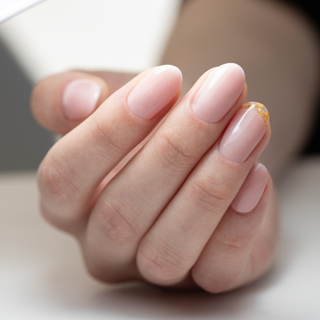 Gel modellante in flacone con pennellino Gel in Bottle MollyNails Pro Salon Coffee Blush senza HEMA/Di-HEMA 15 g