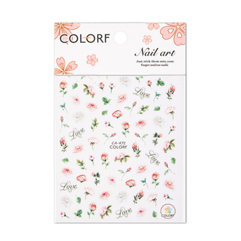 Adhesivos para uñas con rosas de San Valentín CA-472