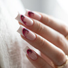 Selbstklebende 5D-Nagelaufkleber / French / Französische Smile-Linie, 20 Stück, rosa, SD-2281