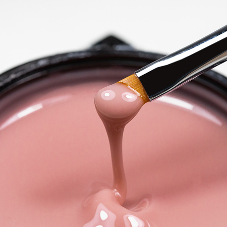 Gel de construction auto-nivelant, dur, de densité moyenne, Molly Nails Nutty Nut, sans HEMA/Di-HEMA, 50 g