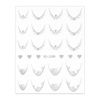 Selbstklebende 5D-Nagelaufkleber / French / Französische Smile-Linie, 20 Stück, weiß, SD-2289