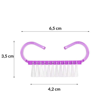 Small purple manicure and dust brush, 10 pieces