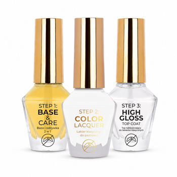 MollyNails Vinyl Effect System 3-STEP Essentials Set – White