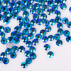 Strass per unghie in vetro SS5 Blue Zircon AB circa 50 pezzi.