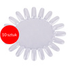 10 unidades. Expositor con forma de sol para geles, esmaltes híbridos y polvos, transparente, con 20 puntas