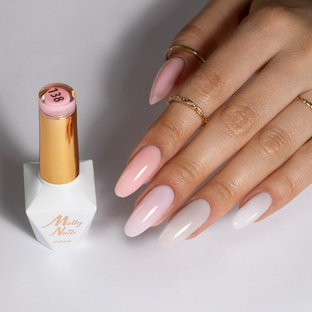 MollyNails French Manicure Delicate Brown HEMA/Di-HEMA Free Hybrid Nail Polish 8g No. 132