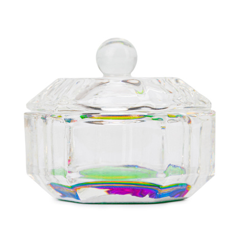 Glass jar with lid for liquid, henna cleaner No. 2