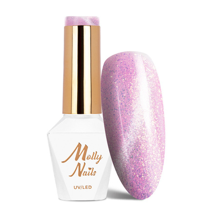 LED/UV Gel Polish Pinks Cat Eye Pastel No. 182 MollyNails HEMA/Di-HEMA Free 8g
