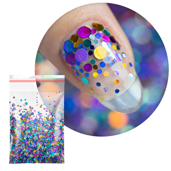 Bunte Nagelverzierung Pop-Up! Sommersprossen, Konfetti, Tropfen, Punkte, Kreise – Princess Nails Nr. 8, 20 g