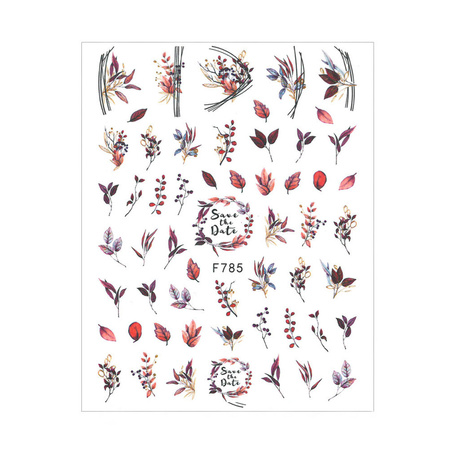 Autocollants pour ongles « feuilles » F785 MollyNails