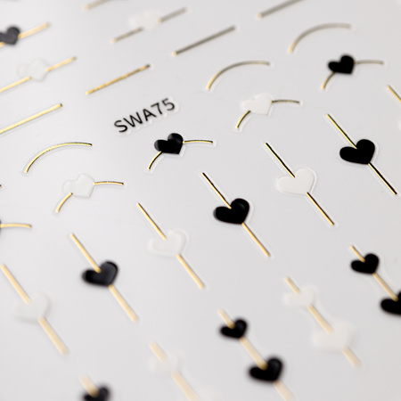 Adhesivos para uñas con forma de corazones SWA75 de MollyNails