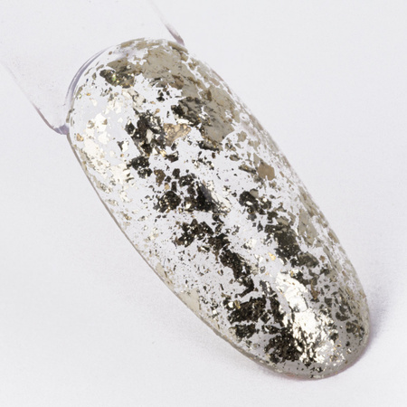 Polvo metálico para uñas MollyLac, láminas de aluminio, 0,2 g, n.º 10