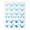 Self-adhesive nail stickers 5D/French/French smile line 20 pcs blue SD-2284