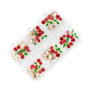 Box with cherry decorations with zirconia stones, 30 pieces