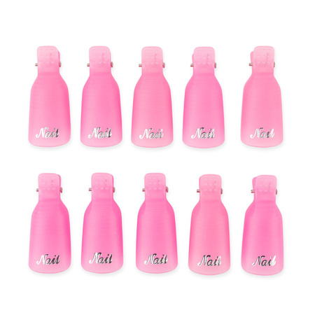 Clips zum Entfernen von Glitzer aus Hybrid-Gel, rosa, 10 Stück