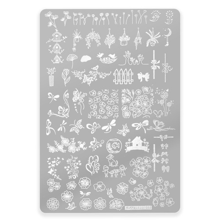 Plate with patterns for stamps plus-071