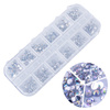 Assortiment de strass irisés dans une boîte d'environ 1 000 pièces
