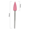 Pink flame rubber cutter with silver shank G0616K