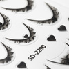 Selbstklebende 5D-Nagelaufkleber / French / Französische Smile-Linie, 20 Stück, schwarz, SD-2290