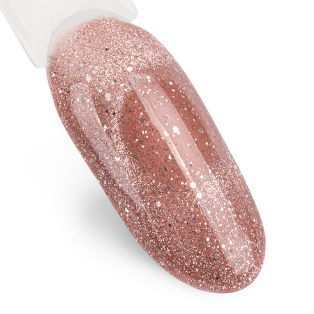 Magnetic hybrid nail polish with cat eye effect Cat Eye Foxy Eyes Radiant Brown MollyLac 10g No. 553