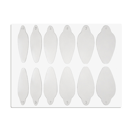 Moldes de silicona autoadhesivos para Dual Form ovalados ST012-3 MollyLac, 24 unidades.