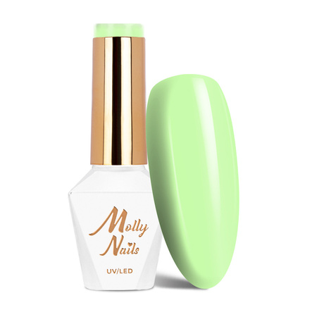 Vernis hybride MollyNails Fancy Fashion Mint Cocktail sans HEMA/Di-HEMA, 8 g, n° 337