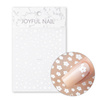 Dünne, selbstklebende Nagelsticker mit Blumenmotiv SWA17, weiß