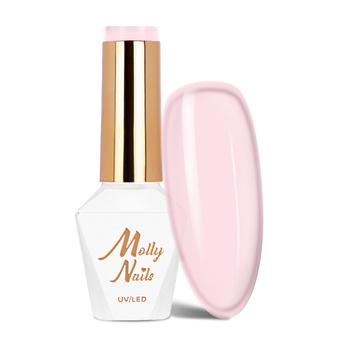 Lakier hybrydowy MollyNails French Manicure Candy Pink HEMA/Di-HEMA Free 8g Nr 136