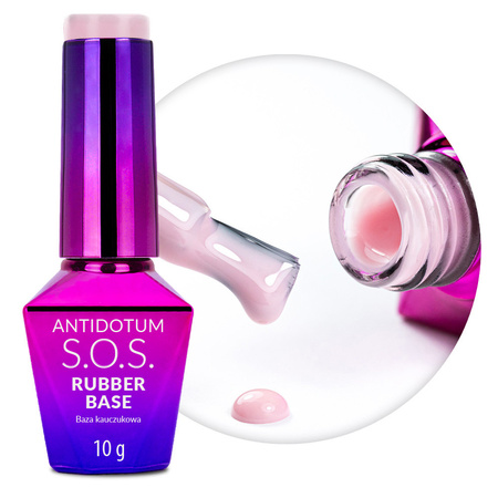 Kautschukbasis für flexible Nägel – Maniküre und Pediküre S.O.S. Antidotum MollyNails Cotton Candy 10 g